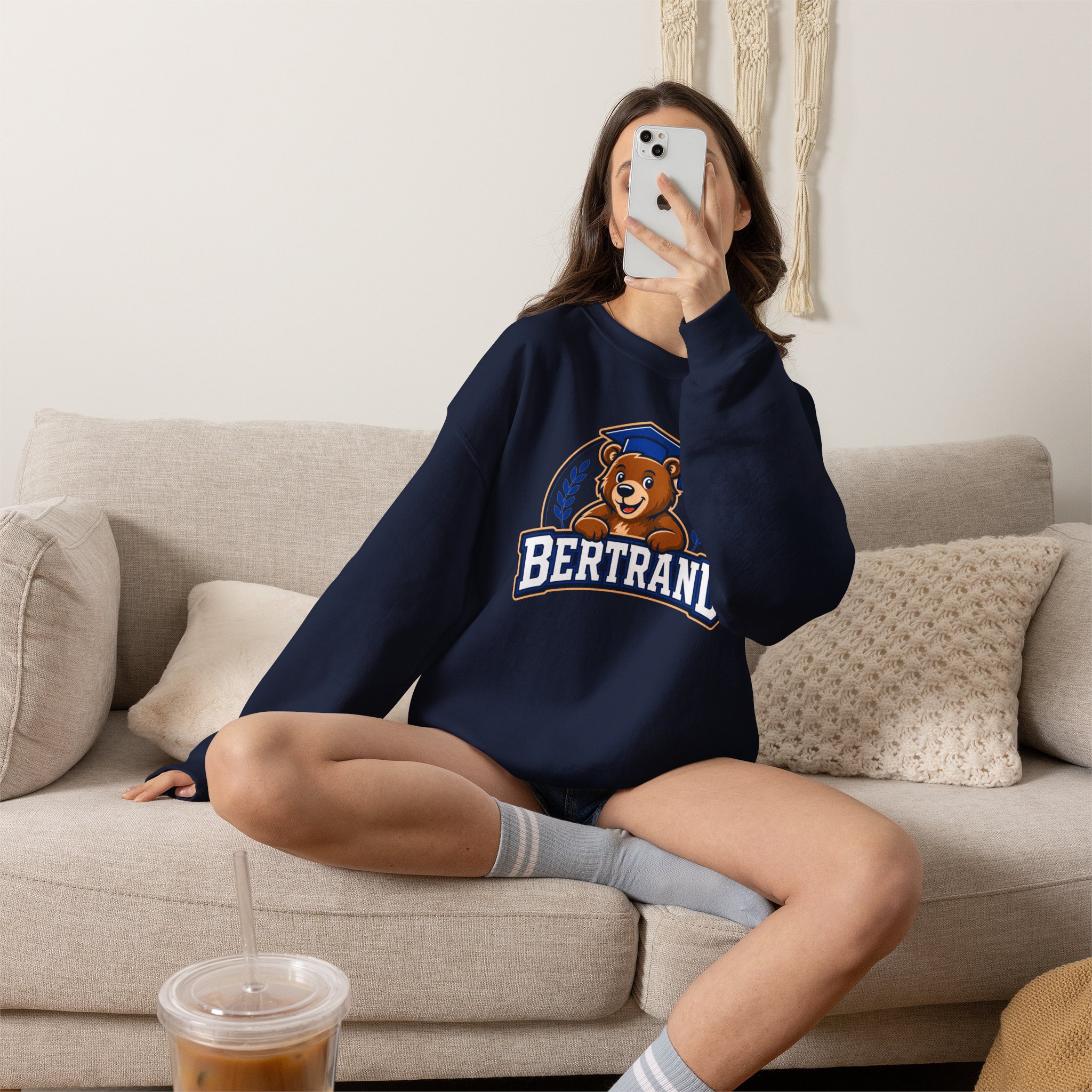 Bertrand Elementary Bear Crewneck Sweatshirt - Image 6