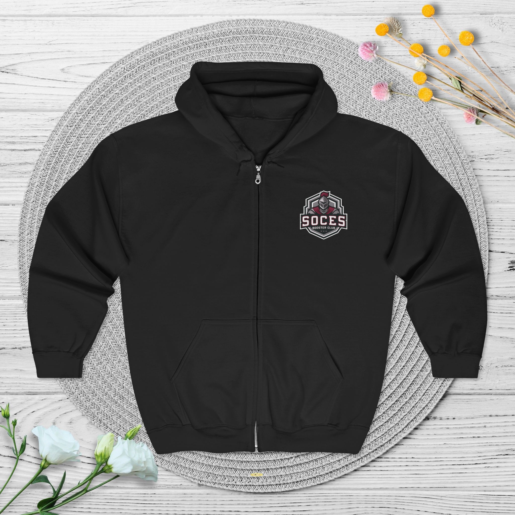 SOCES Booster Shield Zip Hoodie — Full-Zip Sweatshirt