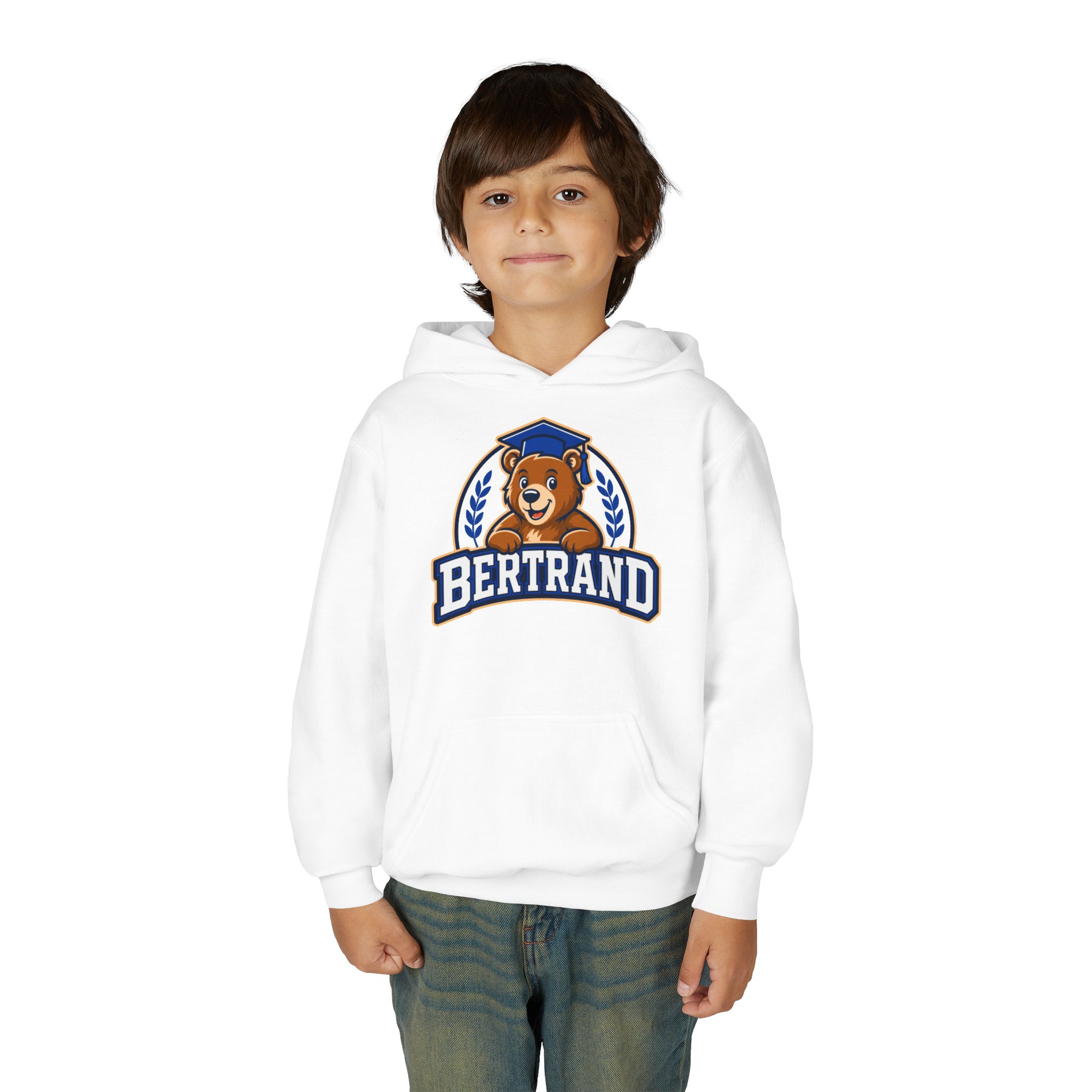Youth Hoodie — 'Bertrand'Bear Mascot
