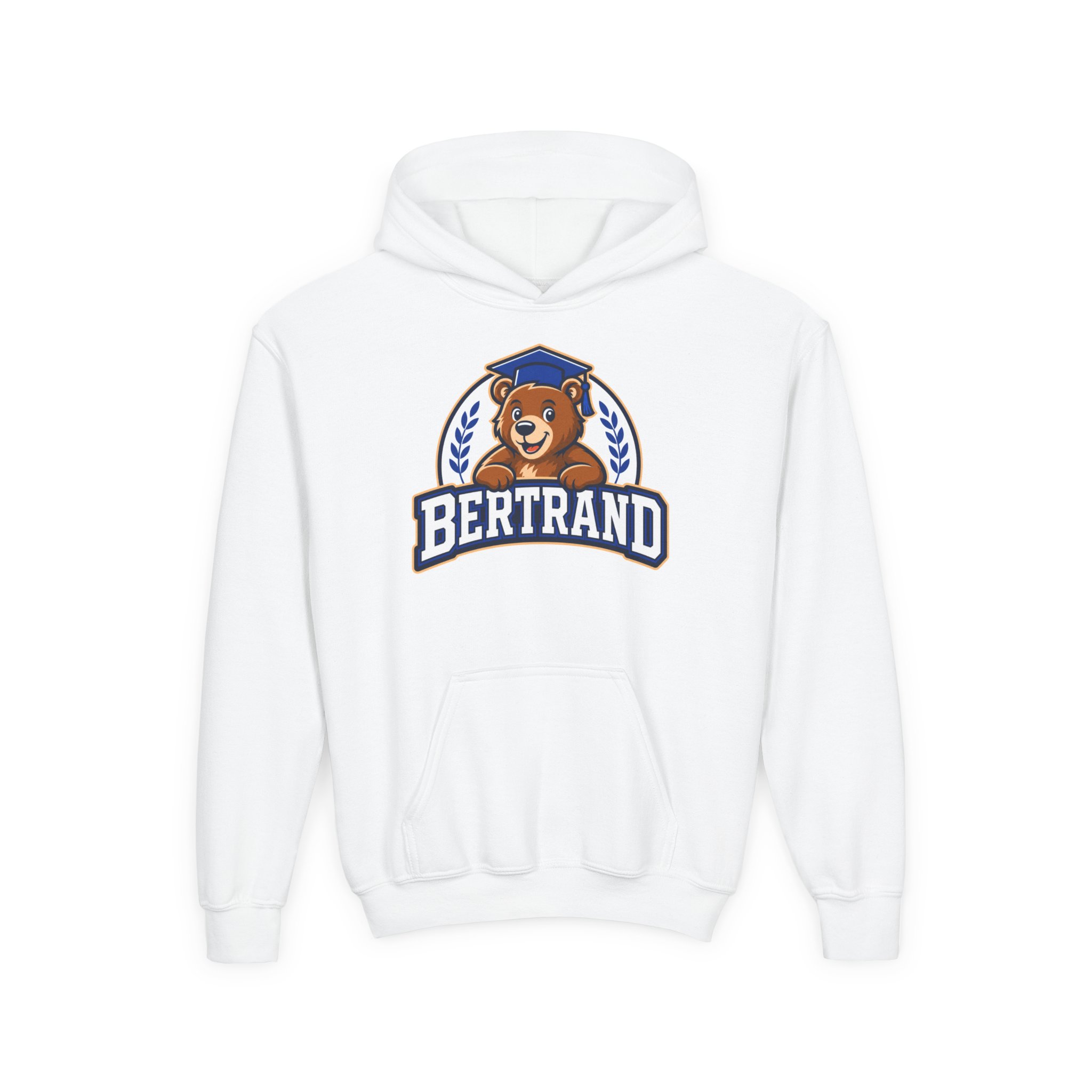 Youth Hoodie — 'Bertrand'Bear Mascot - Image 2