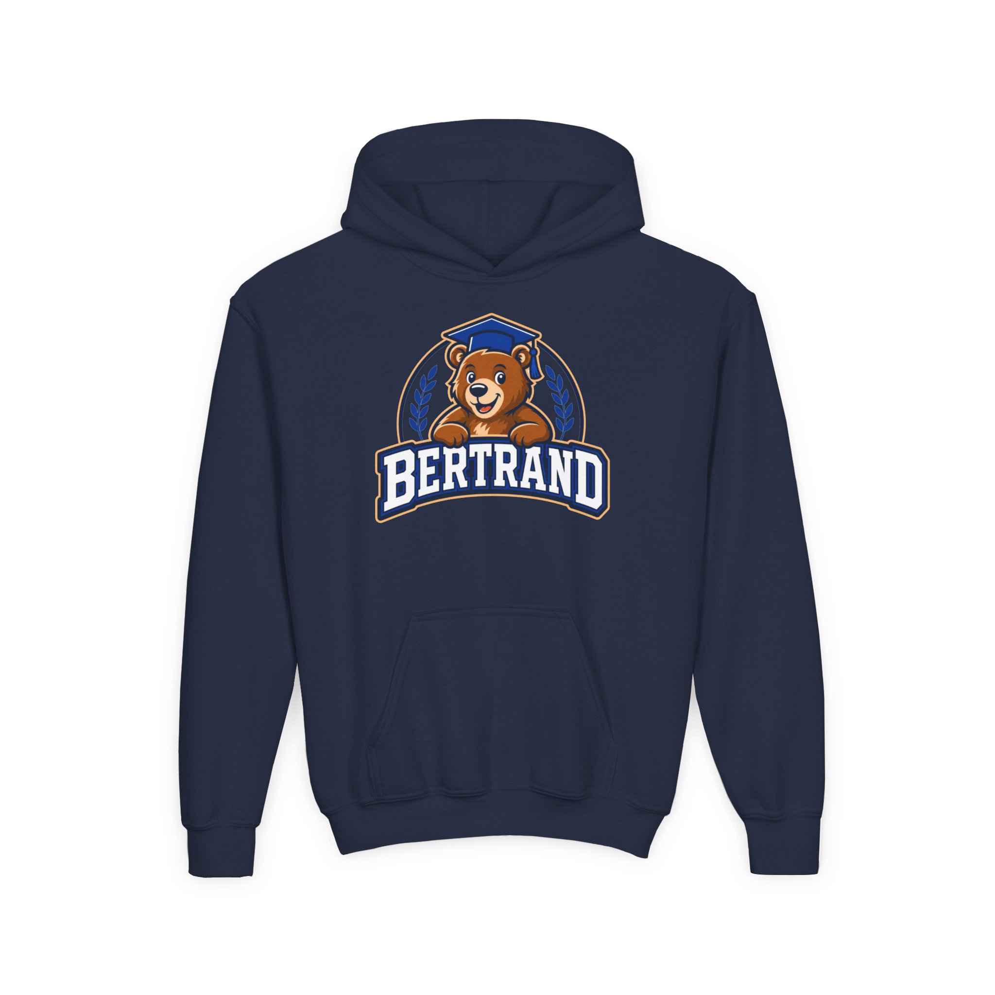 Youth Hoodie — 'Bertrand'Bear Mascot - Image 3