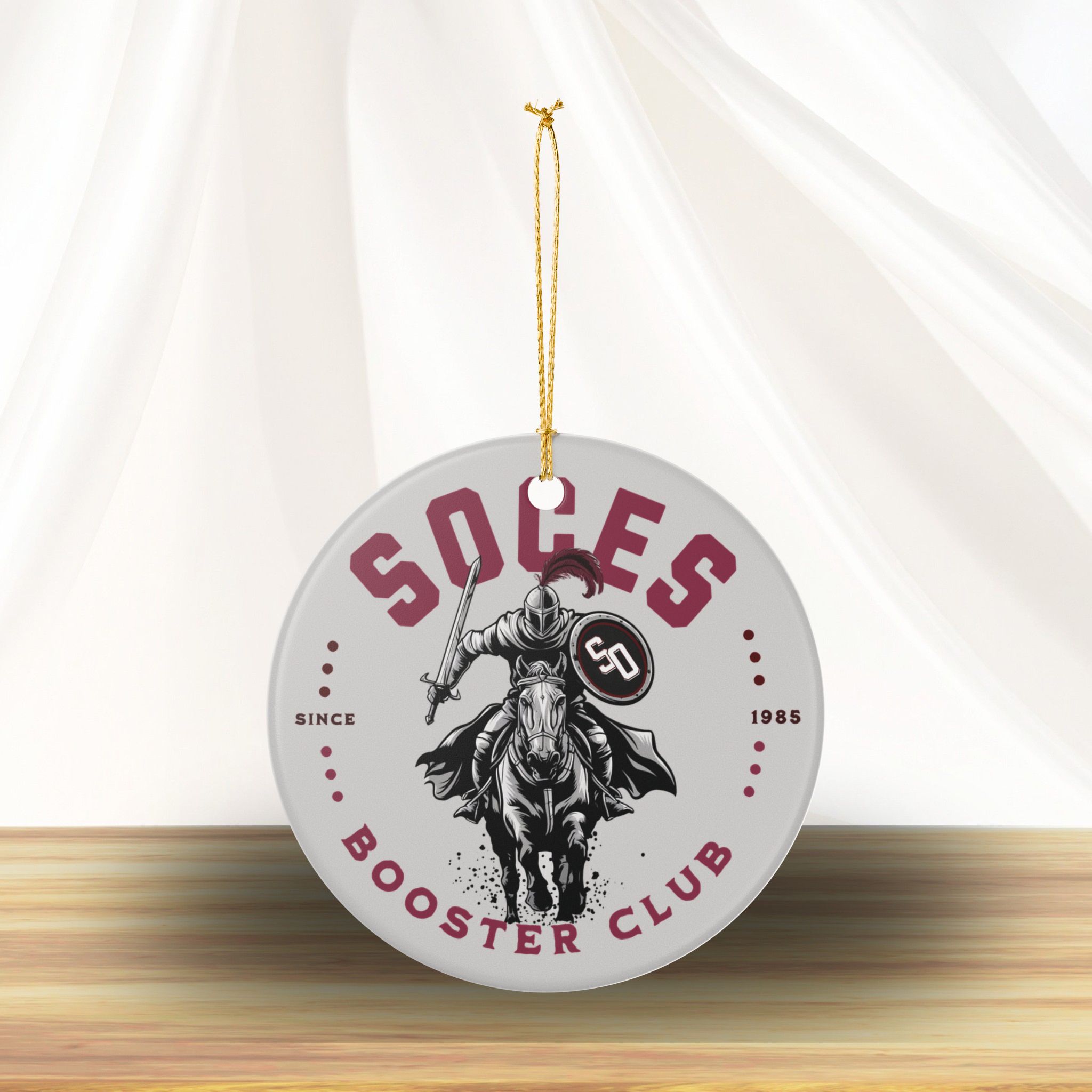 Cavalier Knight Ceramic Ornament - Image 2