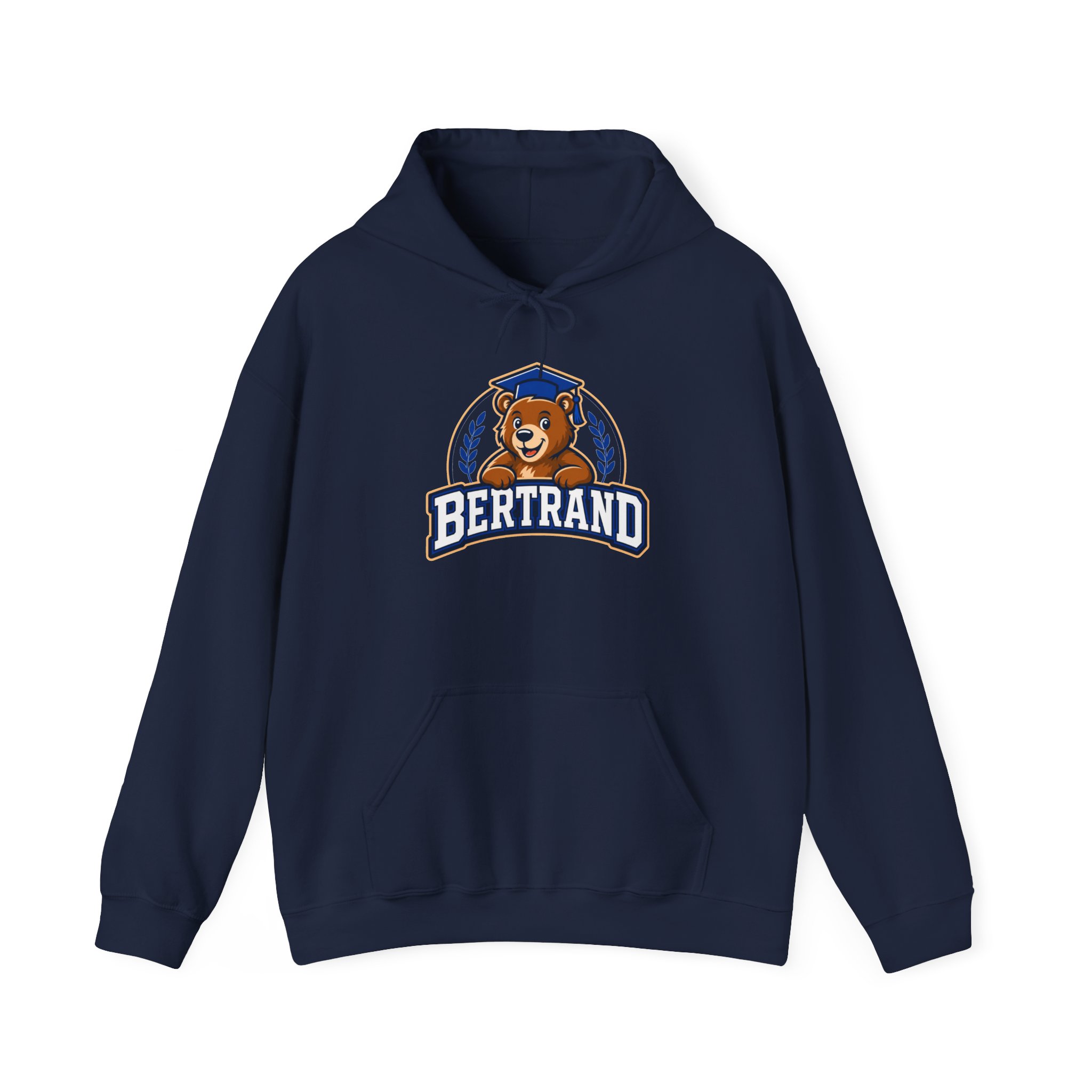 Bertrand Bear Hoodie — Cute Mascot College-Style Pullover